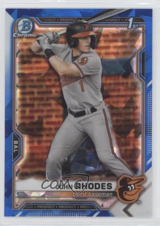 2021 Bowman Chrome Draft Sapphire Edition John Rhodes #BDC-80 0ms9