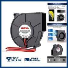 DC Centrifugal Fan 12V 75mm x 30mm Brushless Cooling Turbo Blower Fan 3 inch