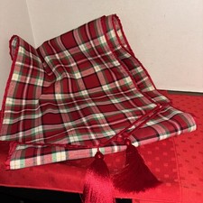 Beautiful Christmas Table Runner 14  X 72  Plaid With Gold Accents Holiday Decor
