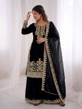 Women's Indian Pakistani Wedding Party Wear Palazzo Suit Salwar Kameez Bollywood