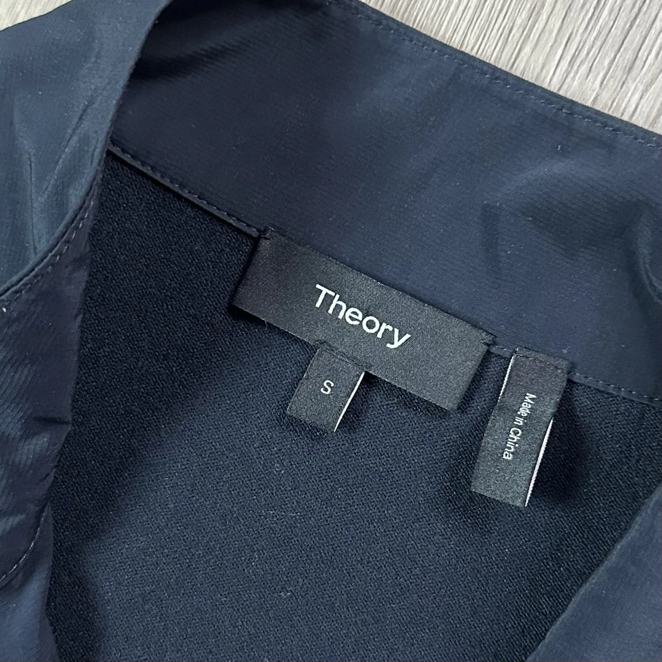 Theory Bellville PK Fine Bilen Mens Black Full Zip Jacket Small - Image 3 of 4