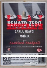 RENATO ZERO – 1999 n. 2 POSTER TOUR CANTIERE FONOPOLI – 70 x 100 - OTTIMO STATO 