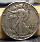 1942 P Walking Liberty Half Dollar .900 Silver VF/XF