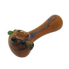 5" Glass Smoking Bowl Hand Pipe Tobacco SALE USA Red Swirls