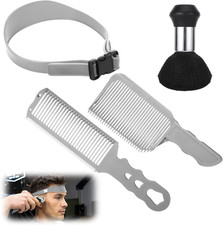Fade Comb for Men Haircut Kit Fade Hair Trimming Comb with Haircut Band Grey