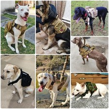 Tactical Dog Harness  Leash Set  No  Pull Military Vest  L  XL  US Fast Ship