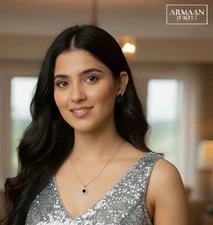 NECKLACE LUXURY GOLD FILED/Lab-Created 7 CHANGEABLE GEMS & 3 PAIR EAR STUDS/UK/S