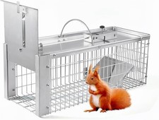 Live Animal Cage Trap, Durable Humane Animal Trap for Squirrels, Weasels, Chi...