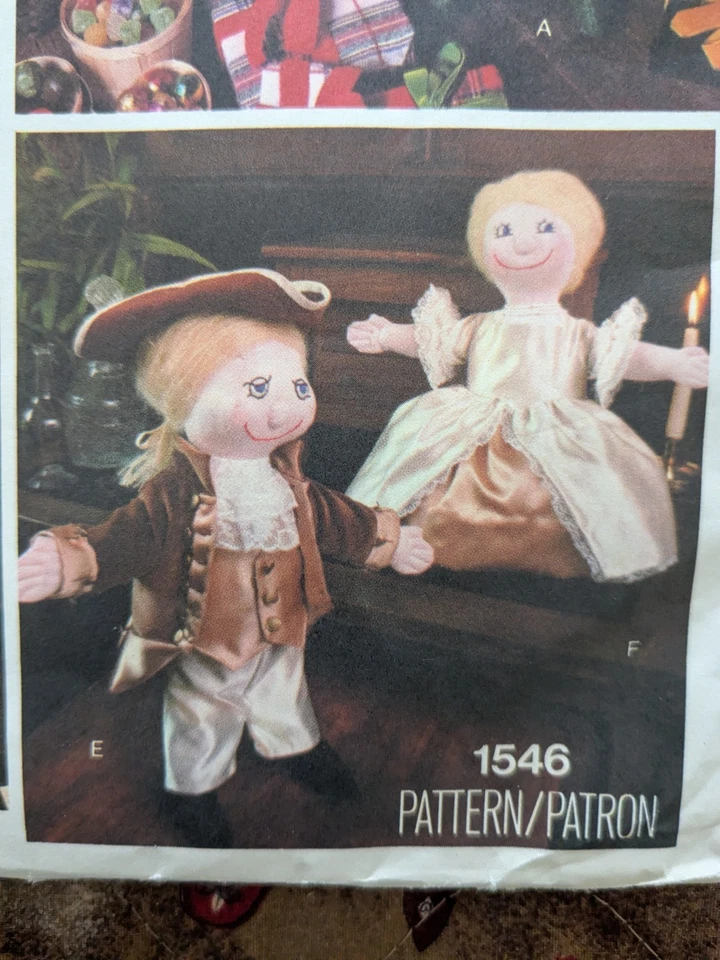 LITTLE VOGUE 1546 UNCUT Dolls & Clothes KRIS /KATY /HIRAM /HILDY /JOHN /ABIGAIL - Image 3 of 4