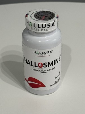 Hallusa Natural, Hallosmine Circulation Support 300 mg, 60 Capsules, EXP 07/2028