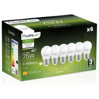6X Led-GlüHbirne E27 Kugel P45 10W = 75W 1100Lm 4000K Neutralweiß 180° Lumiled