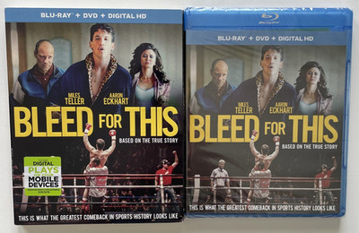 Bleed For This (Blu-ray, 2016) Miles Teller Boxing w/ SLIPCOVER NEW & SEALED
