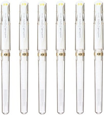 Uni Signo Broad Point Gel Impact Pen White Ink 6 Pack