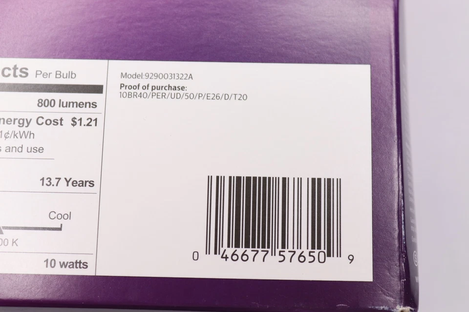 Philips LED Flicker-Free Frosted Dimmable BR40 Light Bulb 9290031322A - Image 2 of 4