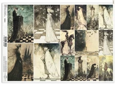 Alice Queen's Play | A4 Rice Paper | Paper for Decoupage | ITD Collection