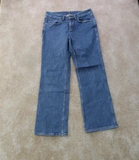 Duluth Trading Co Straight leg Jeans Pants Women's 8 Blue workwear