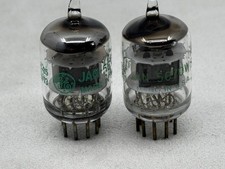  2 GE JAN-5670W 2C51 396A Tubes Black Plates Disc Getters Tests NOS Amplitrex