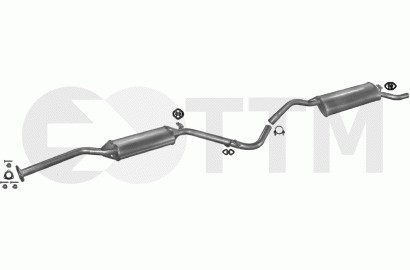 Silencieux d'échappement pour Skoda Favorit 1.3 54cv 1991-1992