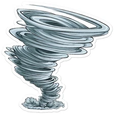 Tornado Twister - Vinyl Decal Sticker - Car Window Laptop - ebn8113