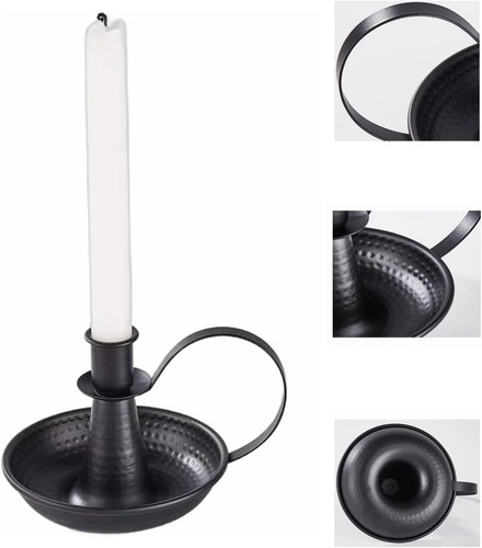 Retro Iron Taper Candle Holder,Black Candlestick Holders Candlelight Stand fo... - Picture 6 of 6