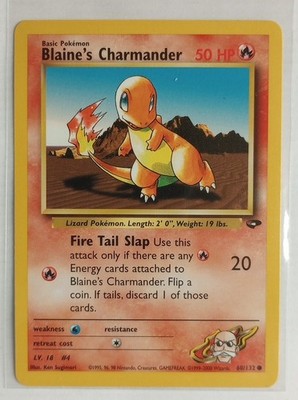 Blaine's Charmander - 60/132 Gym Challenge - 2000 Wizards WotC - Regular - LP NM