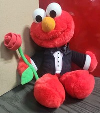 Fisher-Price Sesame Street Valentine Day Elmo Christmas Plush Doll - Year 2002