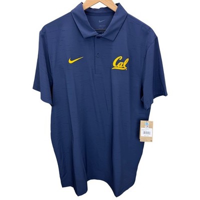 NEW Nike Cal Berkeley On Field Dri-FIT Polo Mens Size L Navy Collegiate Sporty