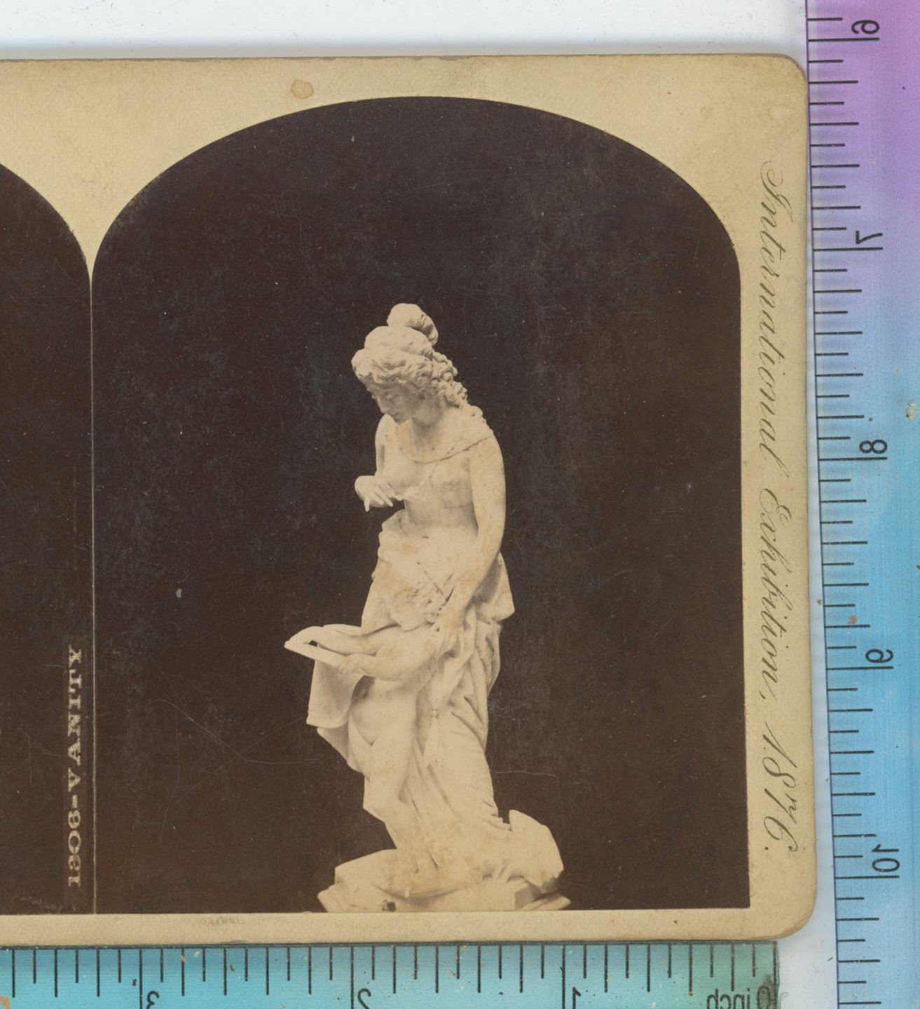 Vanity Sculpture Centennial 1876 Exposition Philadelphia Stereoview