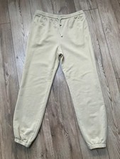 Arket women’s joggers jogging bottoms size Uk L beige pockets fit Uk 16 vgc #V9