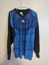 Adidas Vintage 2004 Football Soccer Goalkeeper Shirt Jersey Size XL Black/Blue