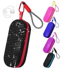 Swim Goggle Case For Swimming Goggles, Protective Cases for Goggles Black-red