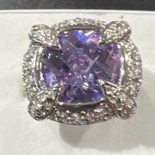Camille Lucie Ring Size 8.5 Purple Stone 