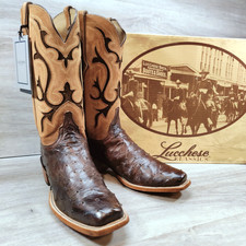 NEW Lucchese Classics GY Ostrich Suede Cowboy...