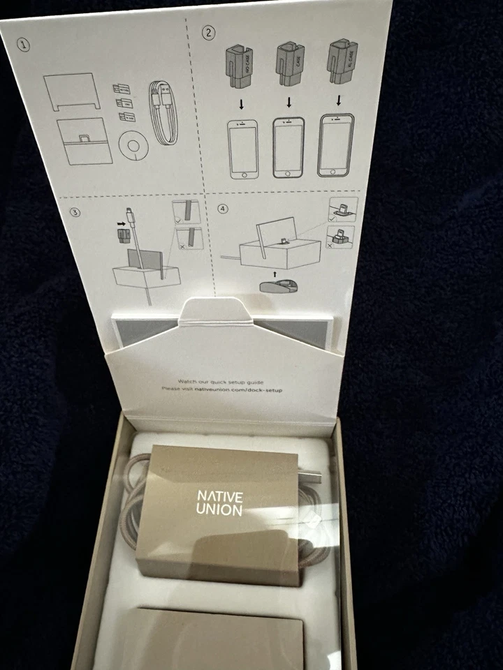 Native Union Weighted DOCK+ Beige & Rose Gold for Apple iPhone 7+/6+/6S/5C Cable - Image 4 of 4