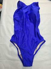 Women's High Neck Medium Coverage One Piece Swimsuit Kona Sol Blue Size Small