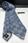 Ermenegildo Zegna Men's 100% Silk Tie ~ Silver ~ Paisley ~ Made in Italy!