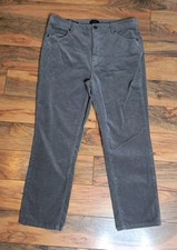 Talbots Womens High Rise Corduroy Straight Leg Pants Size 10P Taupe Preppy