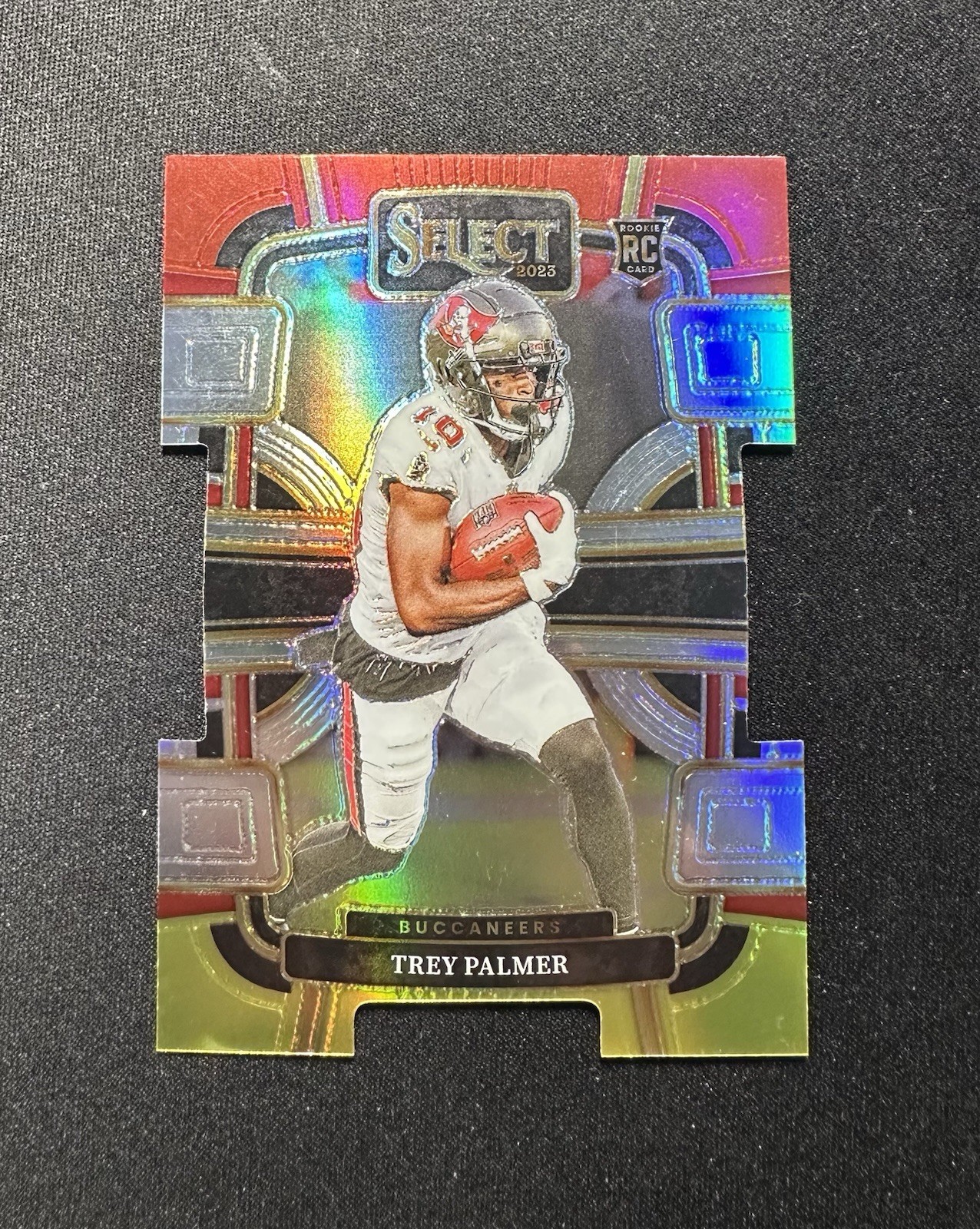 2023 Panini Select - Concourse Trey Palmer #94 Red & Yellow Prizm Die-Cut (RC)