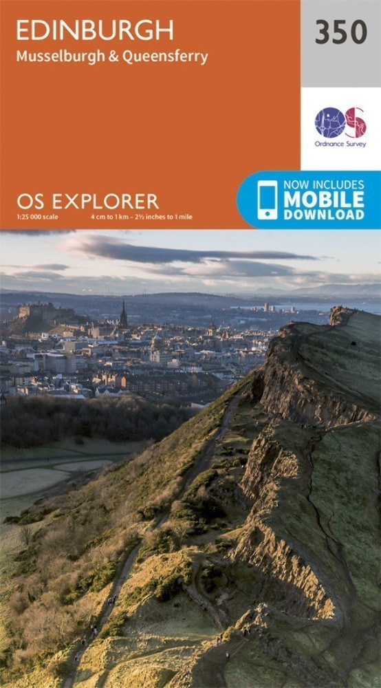 Edinburgh Explorer Map 350 Ordnance Survey