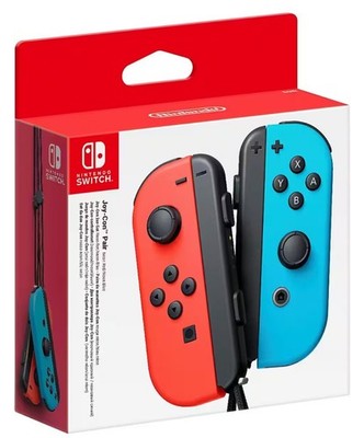 *ORIGINAL *Nintendo Switch Joy-Con Controller Neon Rot/Neon Blau 2 Stück wie NEU