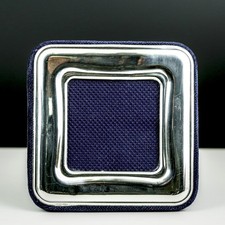 Bilderrahmen, 925er Sterlingsilber, Samt-Rücken, ital. Design, leicht beschädigt