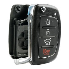 Remote Flip Key Fob Shell Case For 2013-2015 Hyundai Santa Fe Tq8-rke-3f04