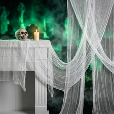 500'' X 39''Large Halloween Creepy Cloth, Spooky Gauze Decoration
