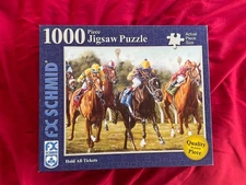 Hold All Tickets (Horse Racing) - 1000 Piece Puzzle - F.X. Schmid - Barely Used