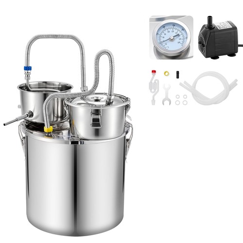 Alcohol Still, 8 GAL/ 30L Alcohol Distiller with Thumper Keg, Dual - scale