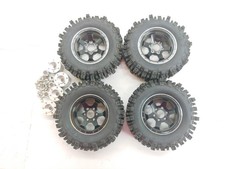 4x Scale 4x4 Mud Slingers 110 Crawler Tires On Treal Metal Beadlock Wheels 3.7