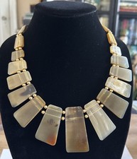 Handcrafted Genuine Buffalo Horn Bib Necklace