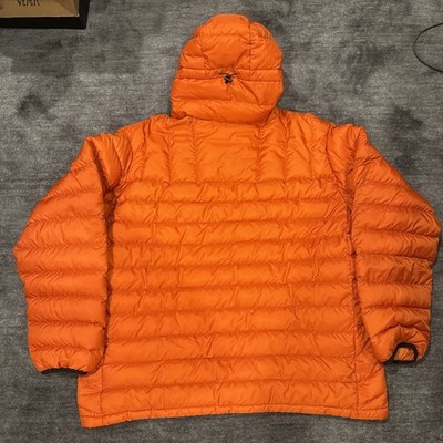 Supreme Micro Down Half Zip Hooded Pullover Jacket Dark Orange Red