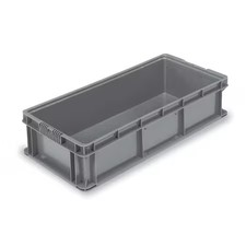 Orbis So3215-7 Grey Solid & Stackable Straight Wall Storage Container, 11.2