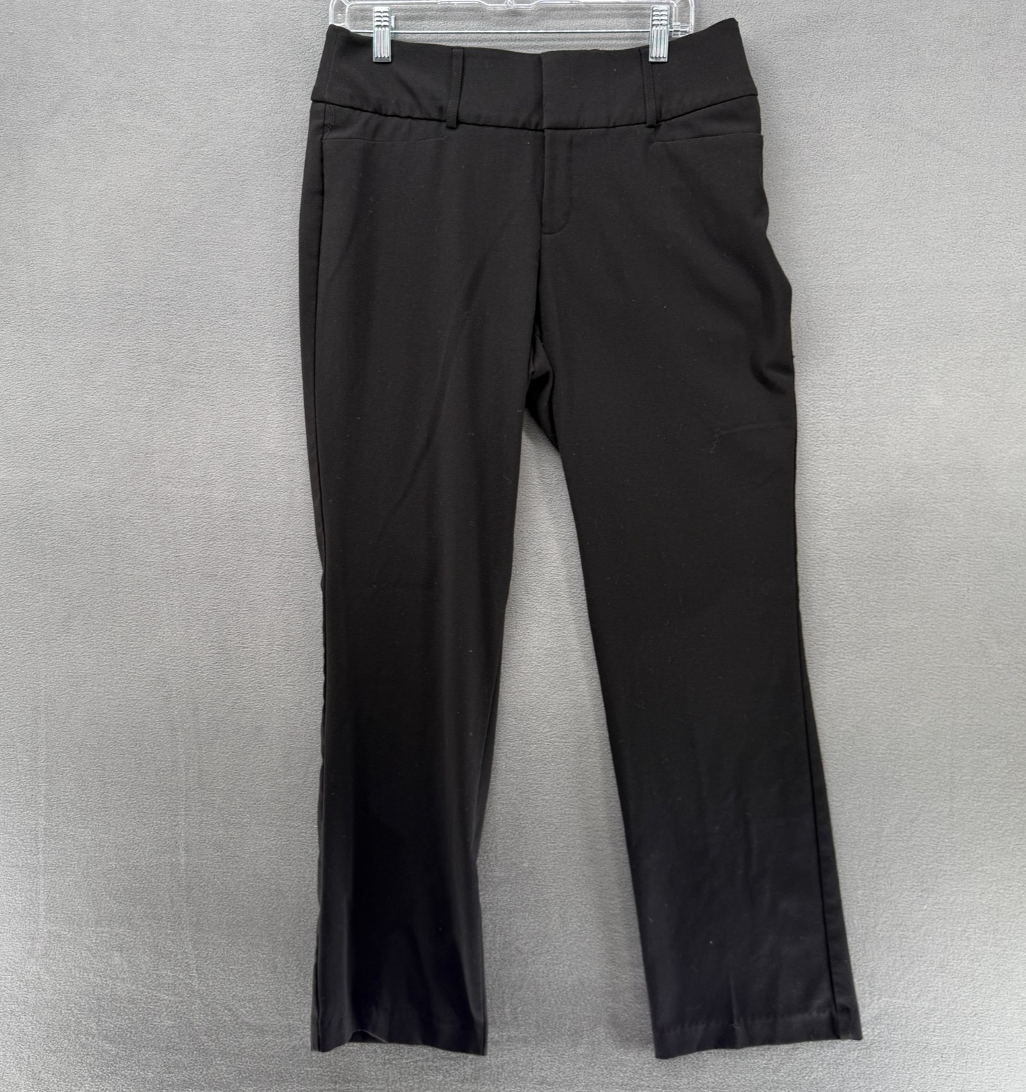 Apt.9 Dress Pants Womens 8 Black Classic Mid Rise Bootcut Stretch Formal